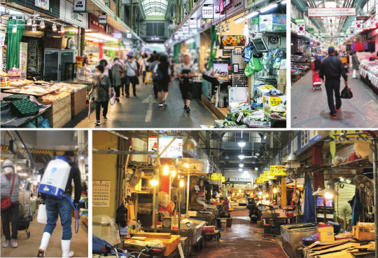 왼쪽 위부터 시계방향으로 서울 망원시장, 파주 금촌통일시장, 광주 양동시장, 대구 칠성종합시장.  디지털타임스 DB